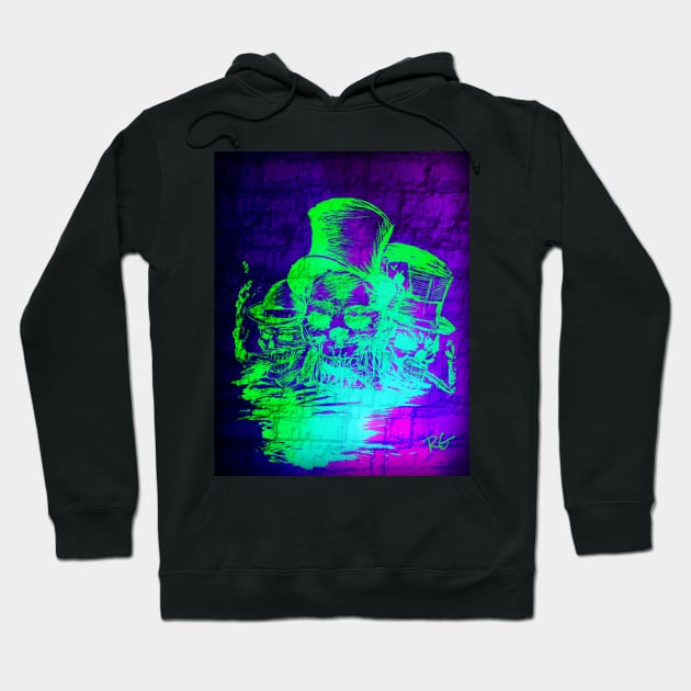 Skull Trio graffiti Hoodie by RG Illustration